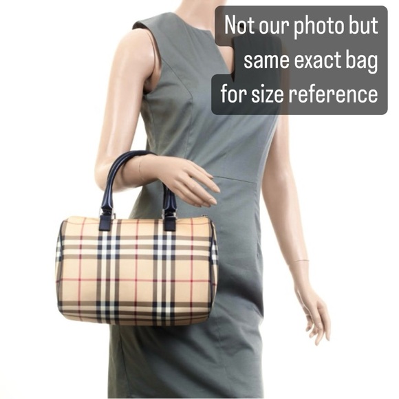 ✨✨✨✨SOLD✨✨✨✨Burberry London Authentic House Check Rare Boston Hand Bag Purse - Picture 9 of 9